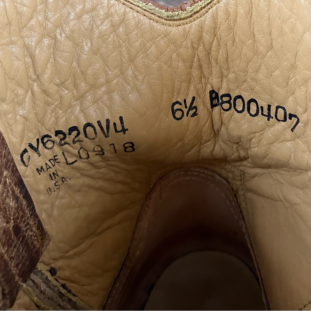 Lucchese Women’s Size 6.5 Brown Leather Western Ankle Booties Side Zip USA - Picture 12 of 13